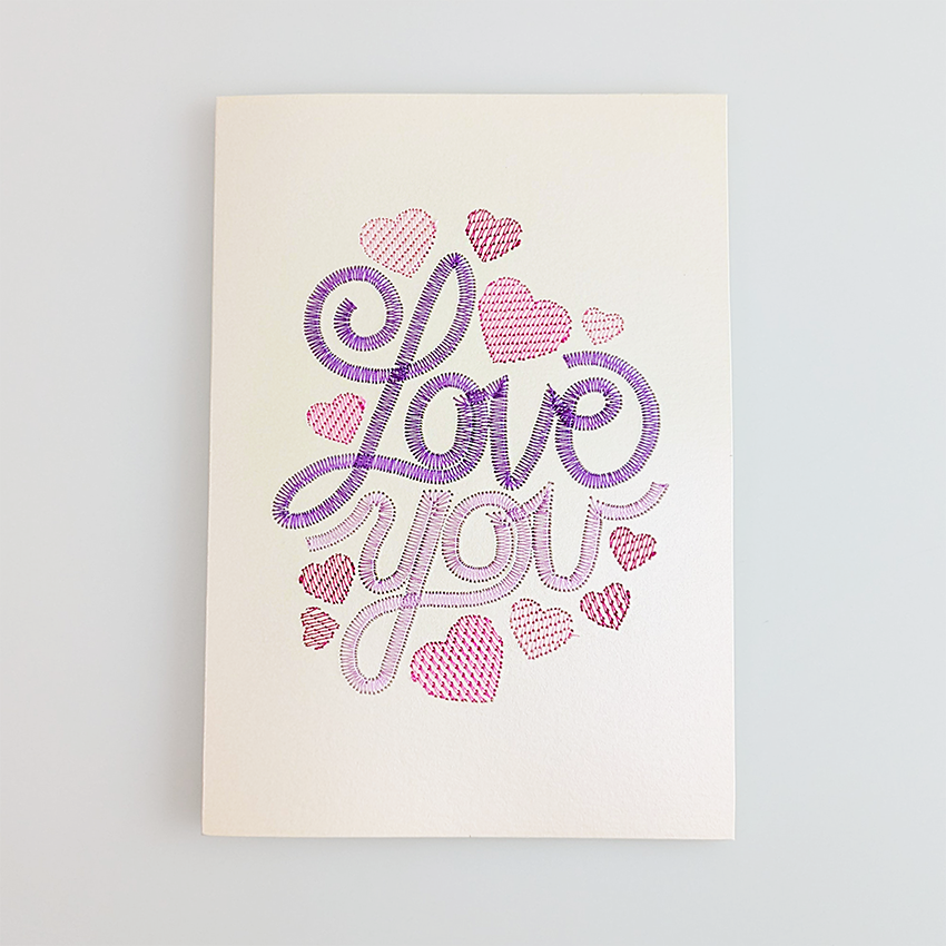 Valentine's Day Cardstock Designs In the hoop machine embroidery designs