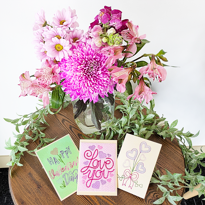 Valentine's Day Cardstock Designs In the hoop machine embroidery designs