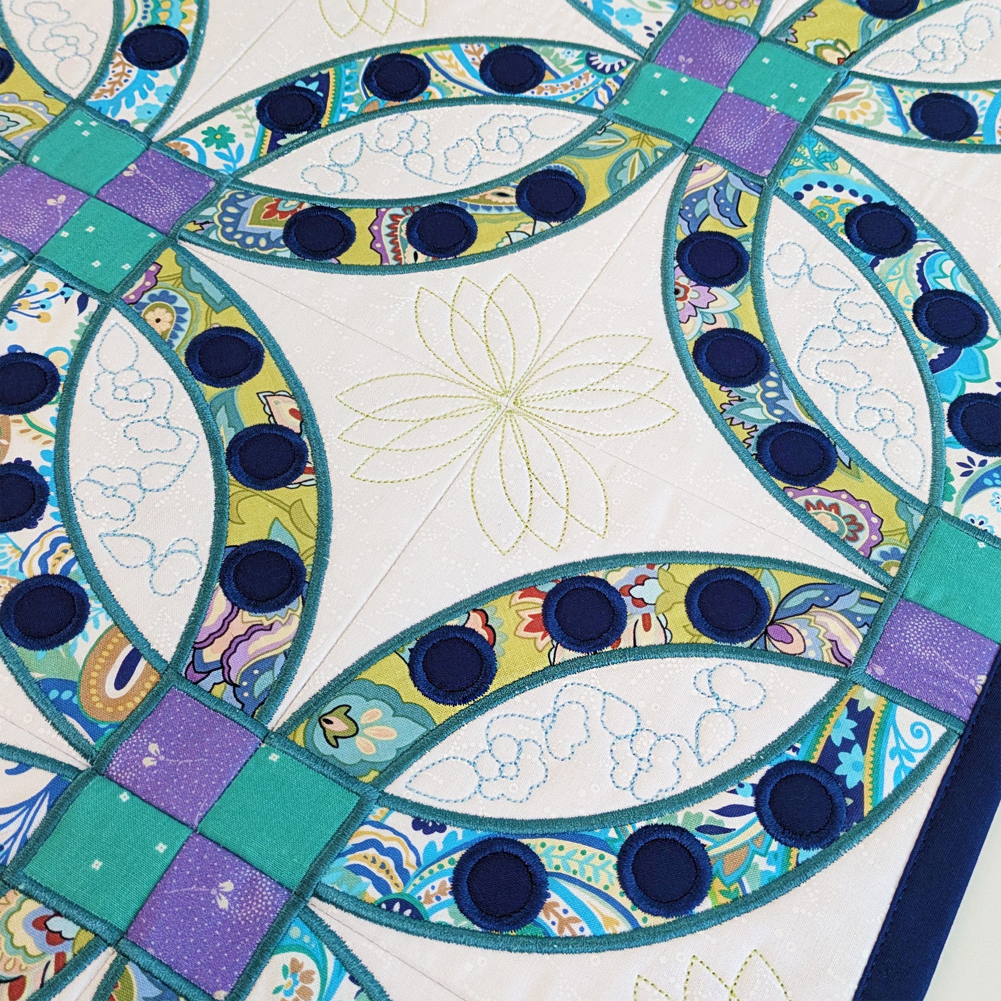 Wedding Rings Quilt and Blocks In the hoop machine embroidery designs
