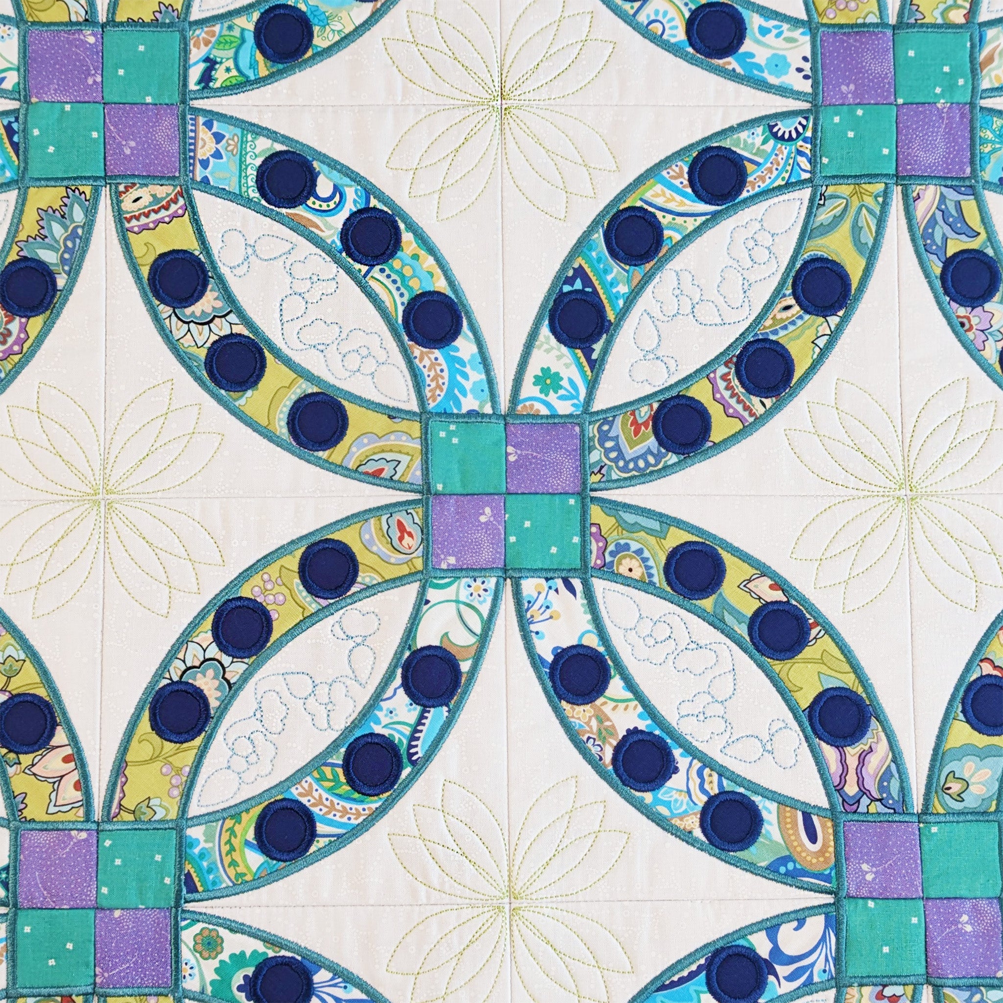 Wedding Rings Quilt and Blocks In the hoop machine embroidery designs
