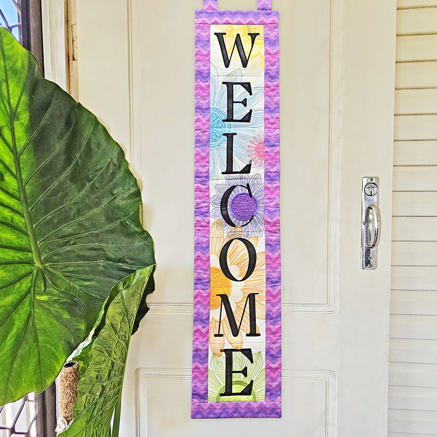 Welcome Hanger In the hoop machine embroidery designs
