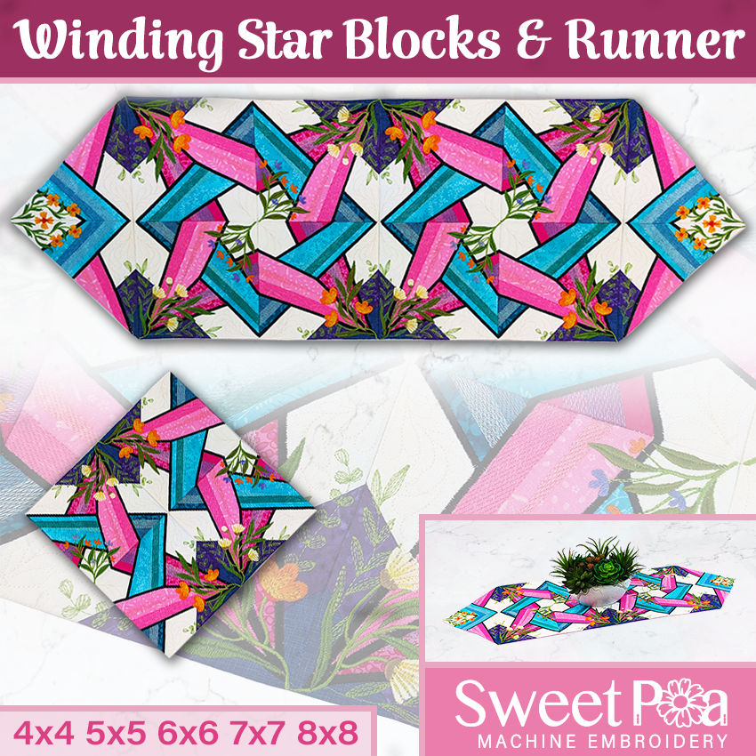 Winding Star Blocks & Runner