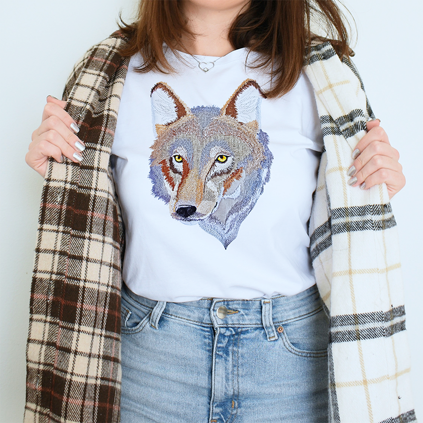 Wolf Embroidery Applique