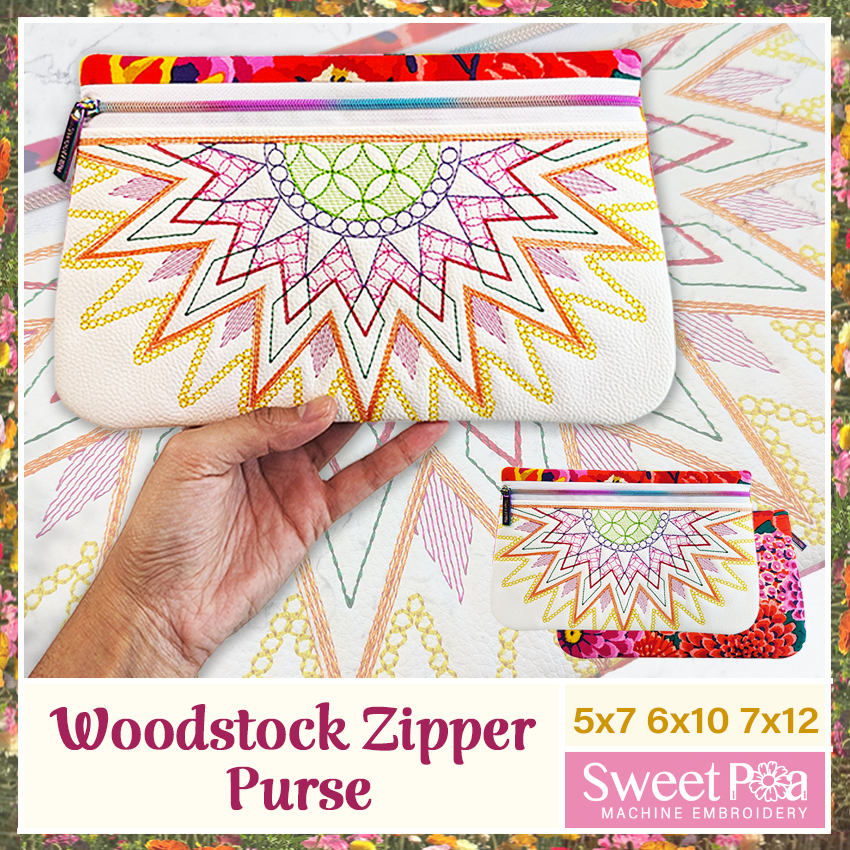 Woodstock Zipper Purse