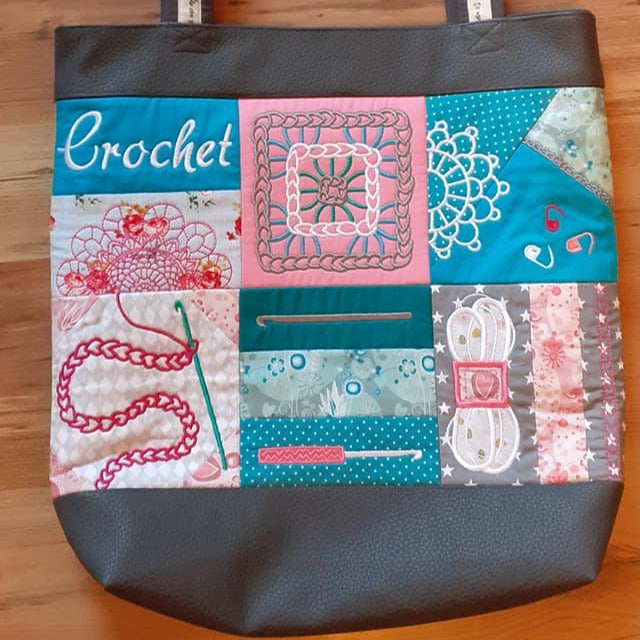 Crochet Tote Bag 4x4 5x5 6x6