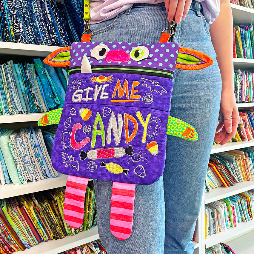 Candy Monster Treat Bag ith design styled