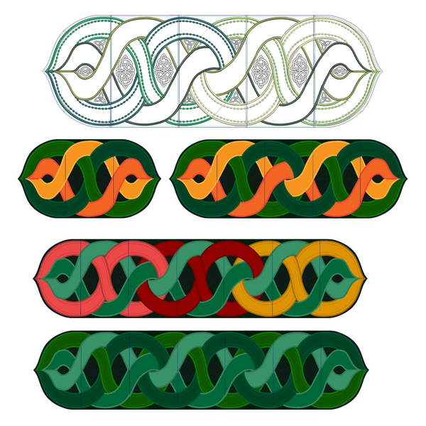 Celtic Braided Runner Colour Diagram