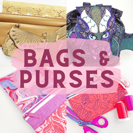 sweet pea embroidered bags and purses
