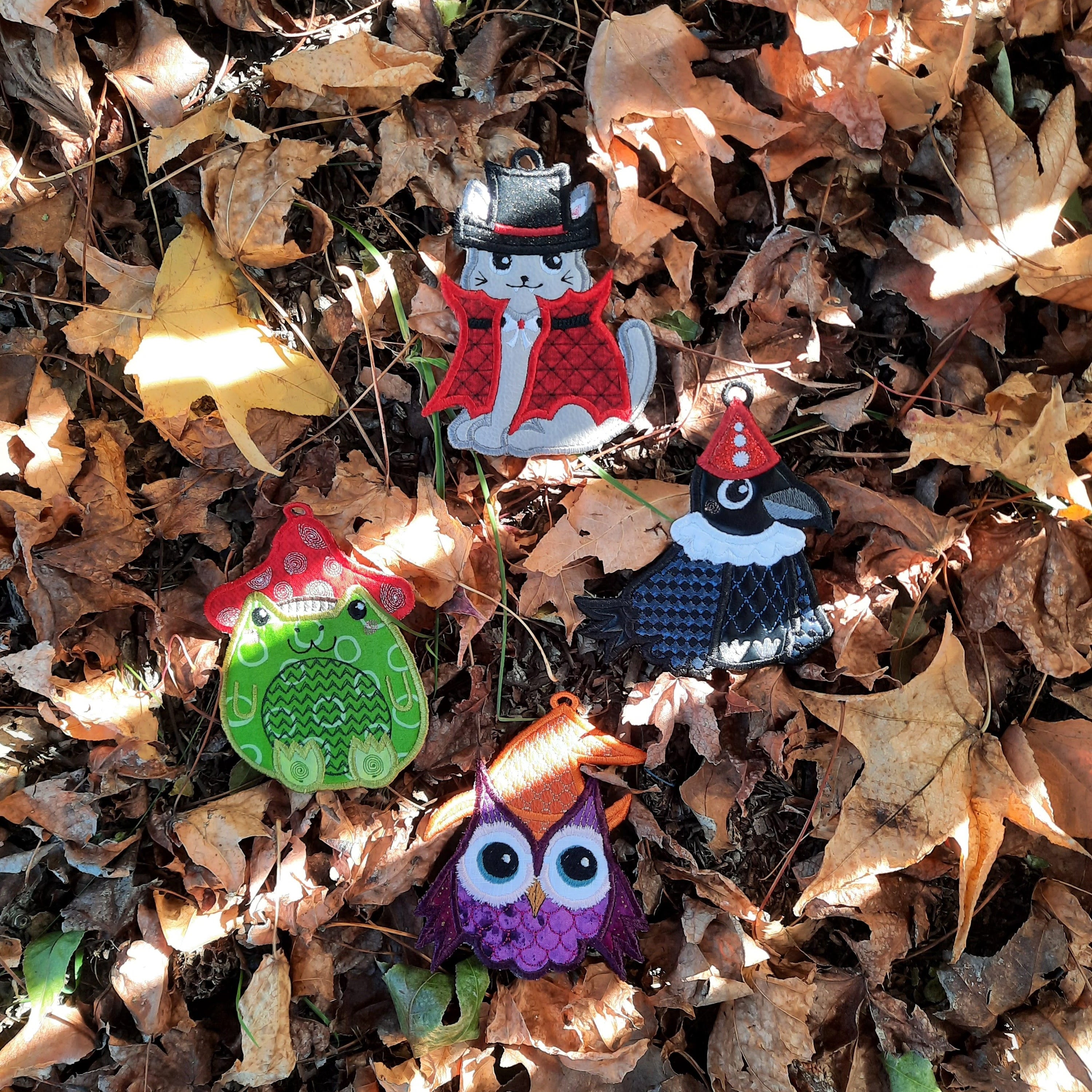 halloween animal against leaves