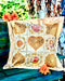Botanical Love Cushion 4x4 5x5 6x6 7x7 - Sweet Pea In The Hoop Machine Embroidery Design