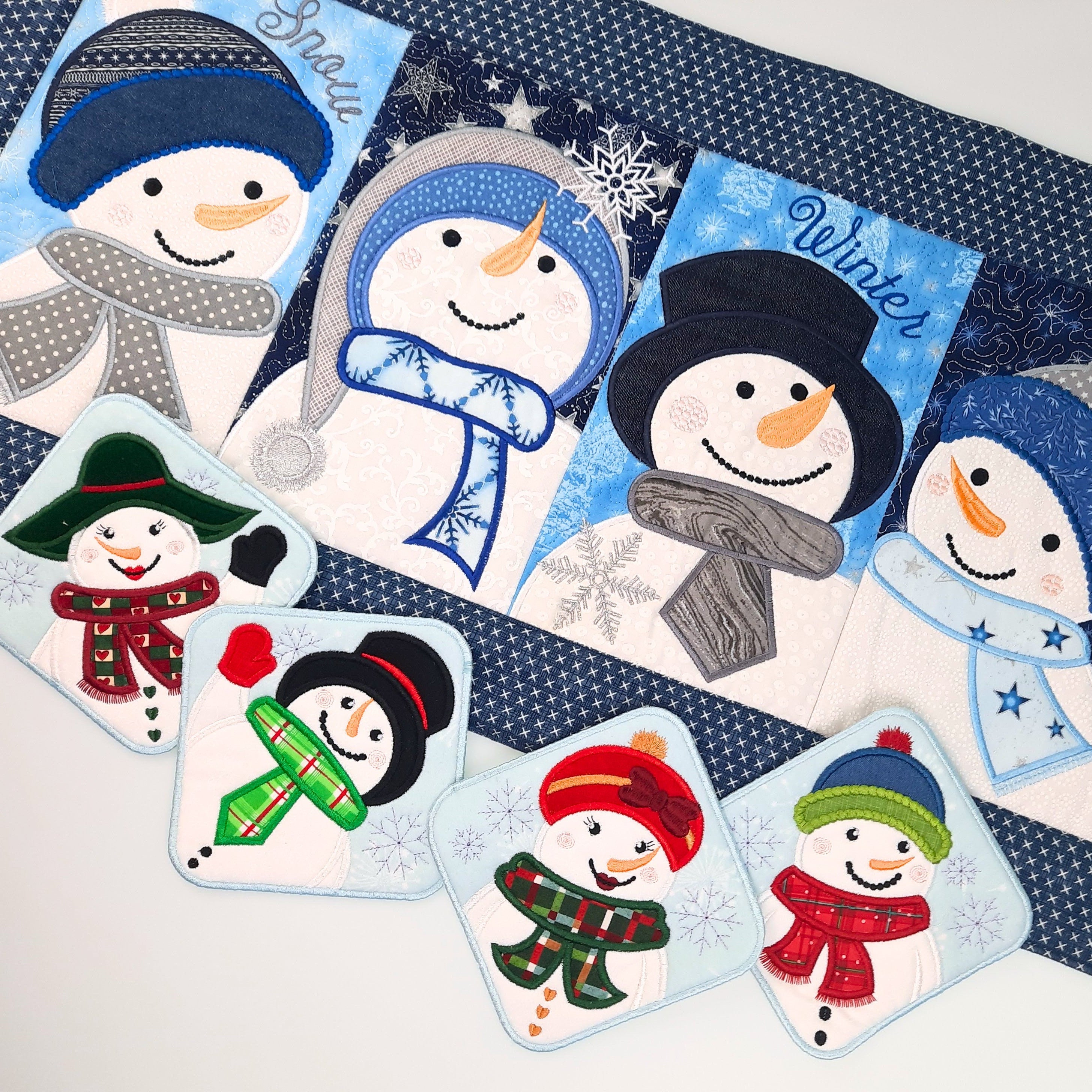 let it snow runner and coasters