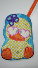 Unicef Charity Duck Zipper Purse 5x7 and 6x10 - Sweet Pea
