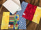 Crazy patchwork book cover 6x10 7x12 and 9.5x14 - Sweet Pea