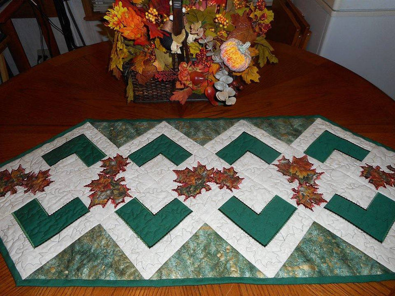 Fall Leaves Quilt Blocks and Table Runner 4x4 5x5 6x6 7x7 - Sweet Pea
