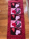 Hearts and Swirls Table Runner or Flag 5x7 6x10 8x12 - Sweet Pea