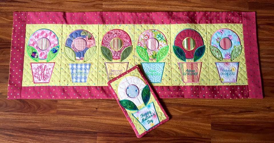 Flower Pot Quilt 5x7 6x10 and 7x12 - Sweet Pea Australia In the hoop machine embroidery designs. in the hoop project, in the hoop embroidery designs, craft in the hoop project, diy in the hoop project, diy craft in the hoop project, in the hoop embroidery patterns, design in the hoop patterns, embroidery designs for in the hoop embroidery projects, best in the hoop machine embroidery designs perfect for all hoops and embroidery machines