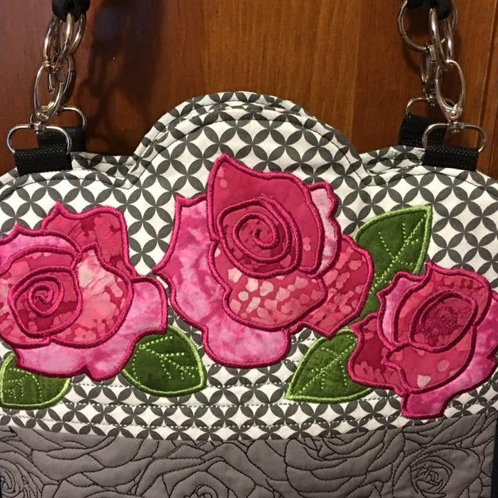 Quilted Roses Bag 6x10 7x12 - Sweet Pea Australia In the hoop machine embroidery designs. in the hoop project, in the hoop embroidery designs, craft in the hoop project, diy in the hoop project, diy craft in the hoop project, in the hoop embroidery patterns, design in the hoop patterns, embroidery designs for in the hoop embroidery projects, best in the hoop machine embroidery designs perfect for all hoops and embroidery machines