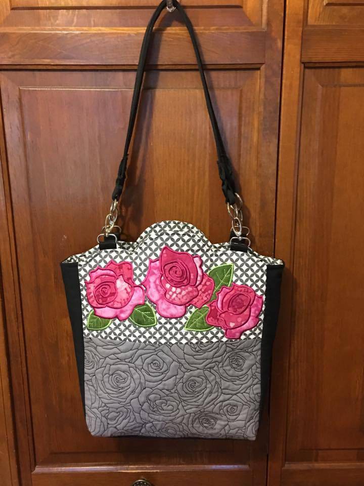 Quilted Roses Bag 6x10 7x12 - Sweet Pea