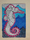 Seahorse Colouring in Mugrug 5x7 6x10 and 7x12 - Sweet Pea