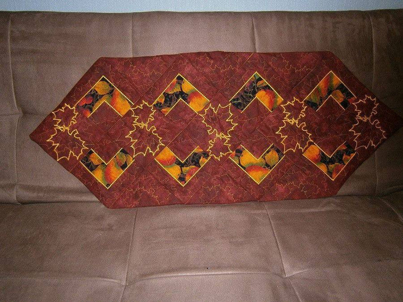 Fall Leaves Quilt Blocks and Table Runner 4x4 5x5 6x6 7x7 - Sweet Pea