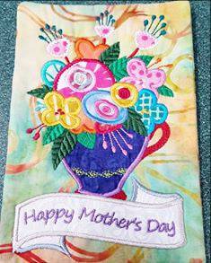 Happy Mother's Day mugrug 5x7 6x10 7x12 9.5x14 - Sweet Pea