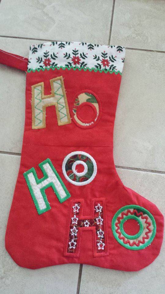 Christmas stocking ho ho ho 5x7 - Sweet Pea