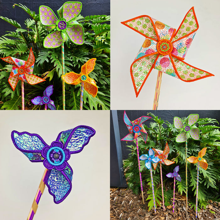 Seasonal ITH Embroidery Designs - Pinwheel Designs