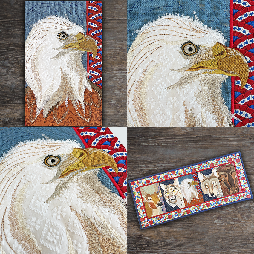 Bald Eagle Add-on Block 5x7 6x10 7x12 - Sweet Pea Australia In the hoop machine embroidery designs. in the hoop project, in the hoop embroidery designs, craft in the hoop project, diy in the hoop project, diy craft in the hoop project, in the hoop embroidery patterns, design in the hoop patterns, embroidery designs for in the hoop embroidery projects, best in the hoop machine embroidery designs perfect for all hoops and embroidery machines