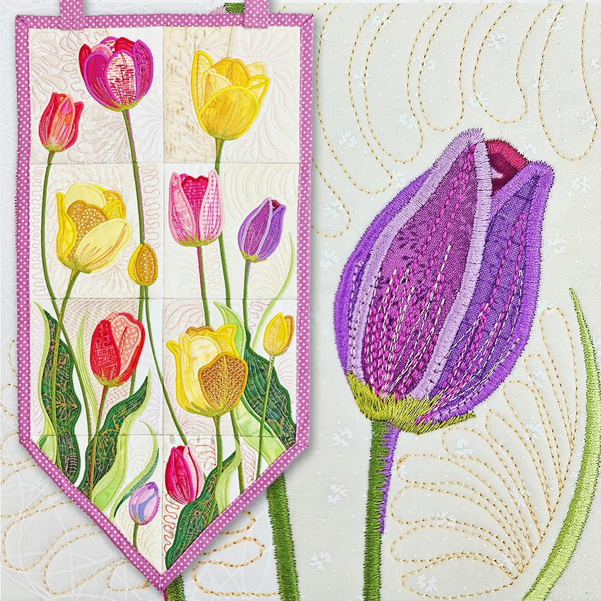 Tulip Fields Hanger 4x4 5x5 6x6 7x7 8x8 - Sweet Pea Australia In the hoop machine embroidery designs. in the hoop project, in the hoop embroidery designs, craft in the hoop project, diy in the hoop project, diy craft in the hoop project, in the hoop embroidery patterns, design in the hoop patterns, embroidery designs for in the hoop embroidery projects, best in the hoop machine embroidery designs perfect for all hoops and embroidery machines