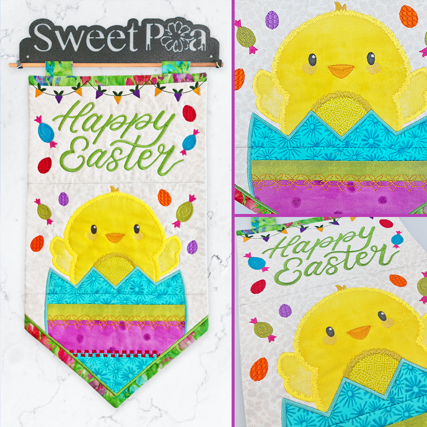 Happy Easter 5x7 6x10 7x12 - Sweet Pea Australia In the hoop machine embroidery designs. in the hoop project, in the hoop embroidery designs, craft in the hoop project, diy in the hoop project, diy craft in the hoop project, in the hoop embroidery patterns, design in the hoop patterns, embroidery designs for in the hoop embroidery projects, best in the hoop machine embroidery designs perfect for all hoops and embroidery machines