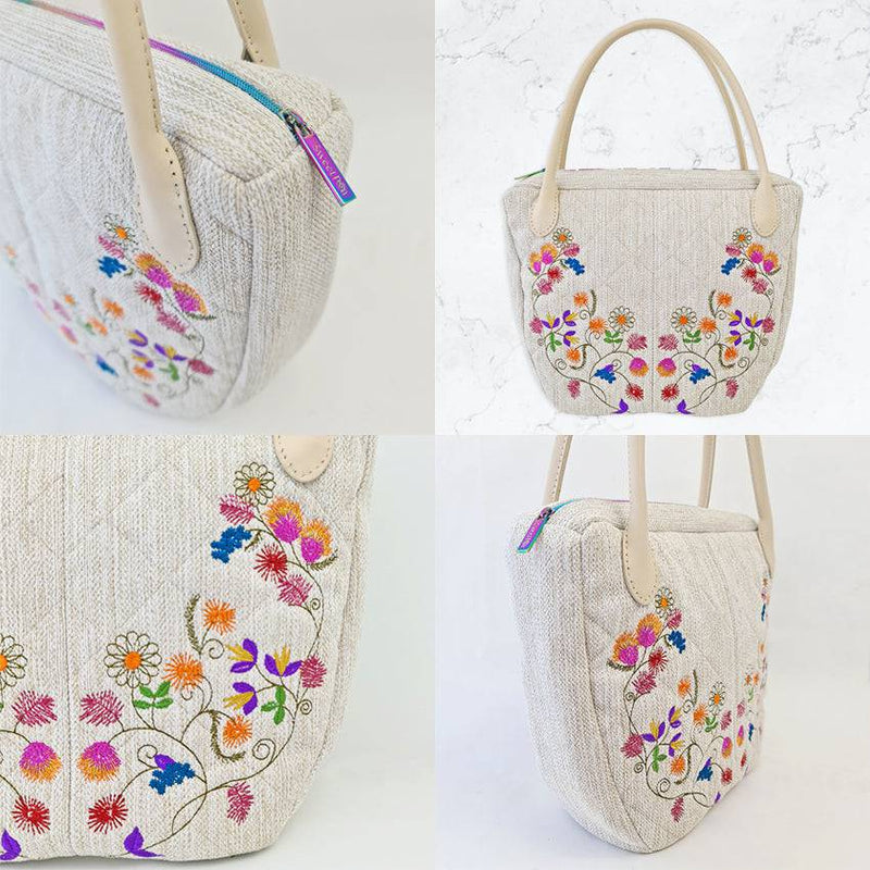 June Birth Flower Canvas Tote Bag; Rose Tote Bag – Keenie Designs