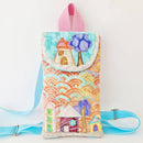 Quilted House Backpack Bag 6x10 7x12 and 8x12 - Sweet Pea