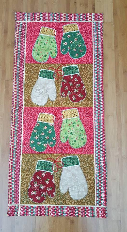 Mittens Quilt Pattern Embroidery Patterns - Mittens Quilt Blocks & Table Runner