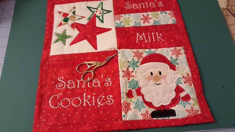 Santa's Cookies Placemat 4x4 5x5 6x6 - Sweet Pea