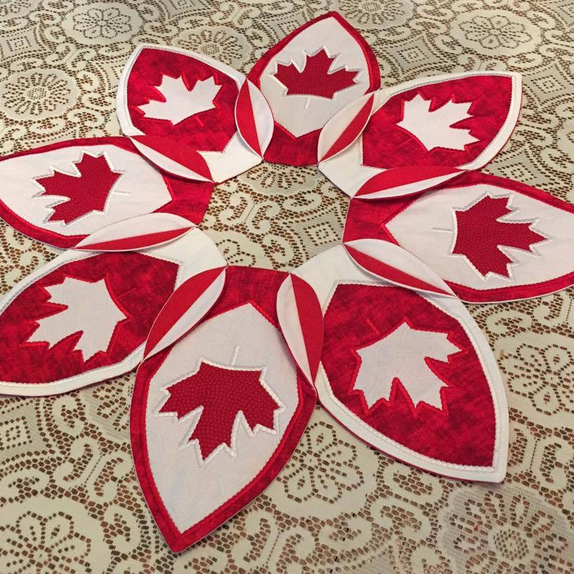 Canada maple leaf table centre 5x7 6x10 7x12 - Sweet Pea Australia In the hoop machine embroidery designs. in the hoop project, in the hoop embroidery designs, craft in the hoop project, diy in the hoop project, diy craft in the hoop project, in the hoop embroidery patterns, design in the hoop patterns, embroidery designs for in the hoop embroidery projects, best in the hoop machine embroidery designs perfect for all hoops and embroidery machines