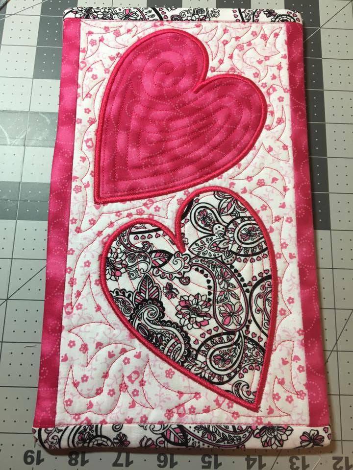Hawaiian Hearts Mugrug 5x7 6x10 7x12 - Sweet Pea