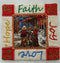 Faith Hope Love Joy Mug Rug 4x4 5x5 6x6 7x7 - Sweet Pea