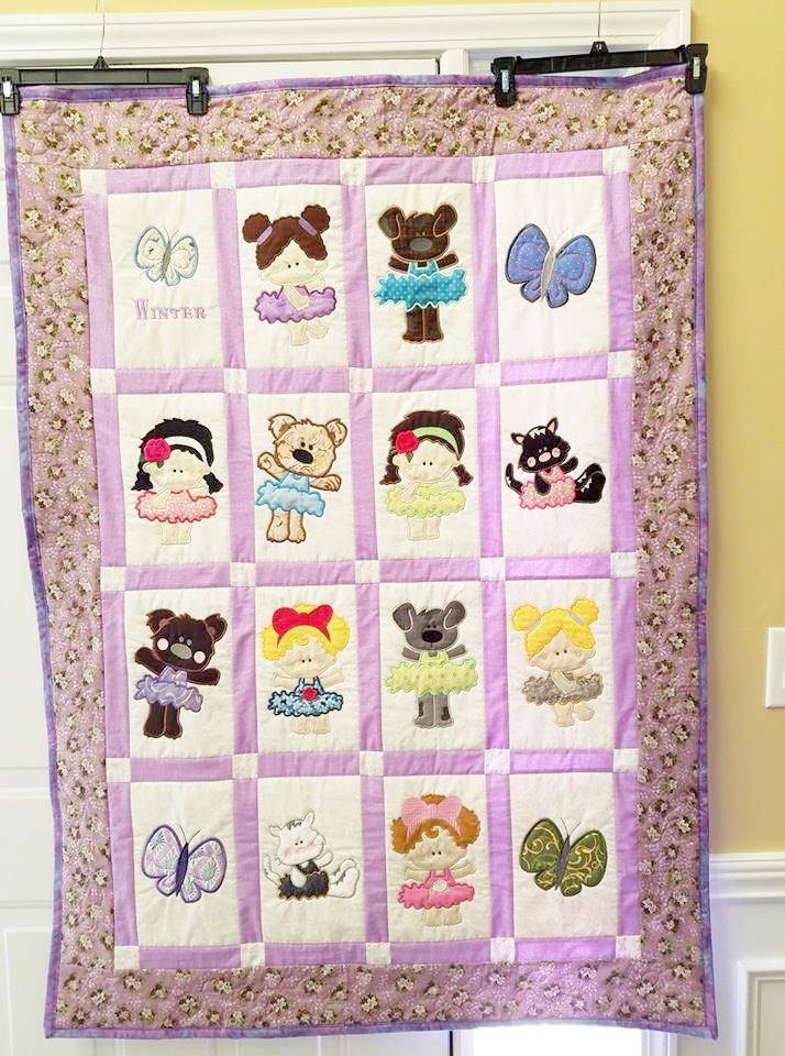 Ballerina Quilt for 5x7 and 6x10 - Sweet Pea