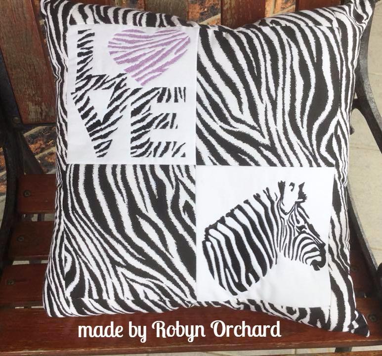 Zebra cushion 5x5 6x6 7x7 in the hoop machine embroidery design - Sweet Pea Australia In the hoop machine embroidery designs. in the hoop project, in the hoop embroidery designs, craft in the hoop project, diy in the hoop project, diy craft in the hoop project, in the hoop embroidery patterns, design in the hoop patterns, embroidery designs for in the hoop embroidery projects, best in the hoop machine embroidery designs perfect for all hoops and embroidery machines