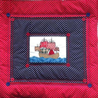 Sailing Ship Cushion 5x7 6x10 8x8 7x12 9x12 - Sweet Pea