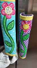 Flower fridge handle wrap 6x10 and 7x12 - Sweet Pea