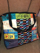 Crazy for sewing tote bag 6x10 - Sweet Pea