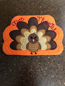Thanksgiving Turkey Mug Rug 5x7 6x10 7x12 9.5x14 - Sweet Pea