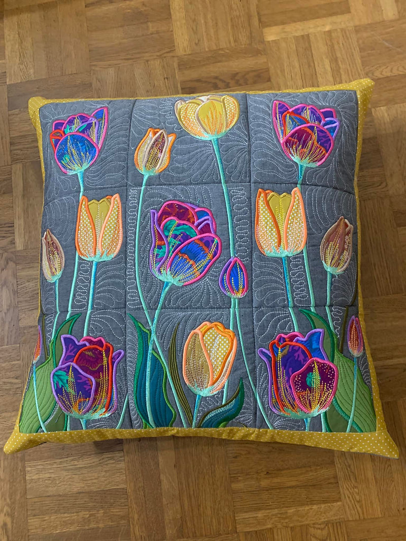 Tulip Fields Hanger 4x4 5x5 6x6 7x7 8x8 - Sweet Pea In The Hoop Machine Embroidery Design