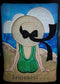 Lady at the Beach Mugrug 5x7 6x10 7x12 - Sweet Pea