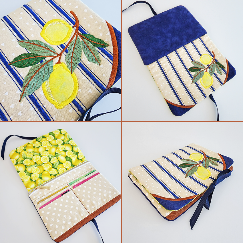 Lemon Lane Bag Set In the hoop machine embroidery designs