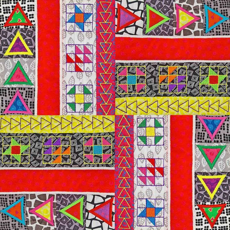 Oddly Traditional Quilt BOM Sew Along Quilt Block 2 - Sweet Pea