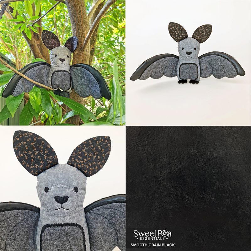 Batty Stuffie 5x7 6x10 - Sweet Pea In The Hoop Machine Embroidery Design