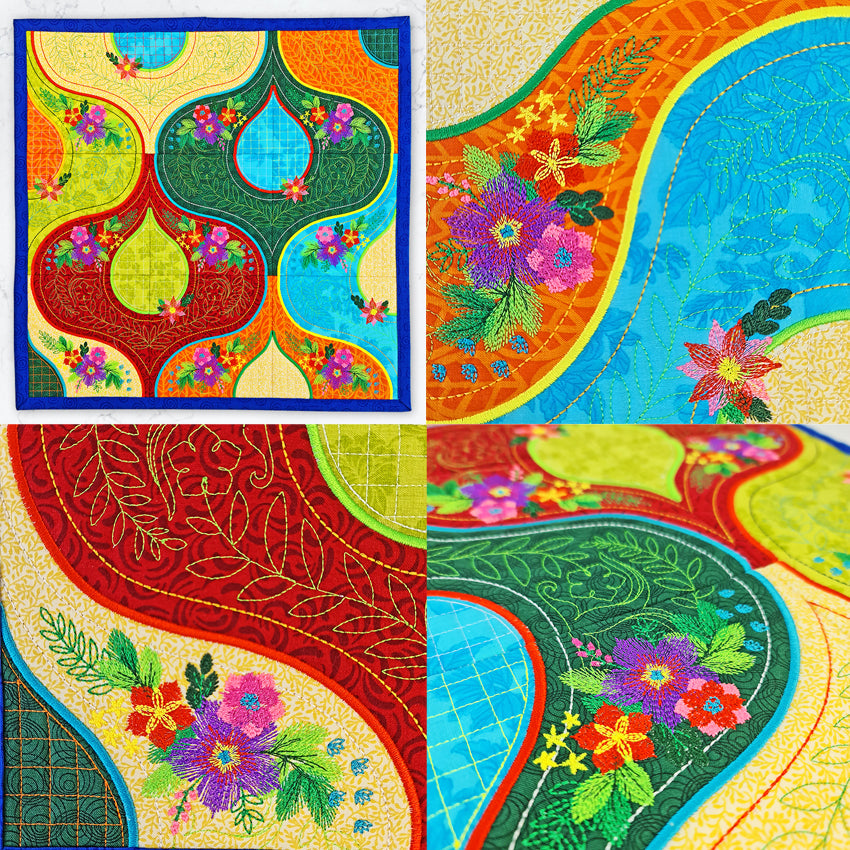 Spring Run Quilt 4x4 5x5 6x6 7x7 8x8 - Sweet Pea Australia In the hoop machine embroidery designs. in the hoop project, in the hoop embroidery designs, craft in the hoop project, diy in the hoop project, diy craft in the hoop project, in the hoop embroidery patterns, design in the hoop patterns, embroidery designs for in the hoop embroidery projects, best in the hoop machine embroidery designs perfect for all hoops and embroidery machines