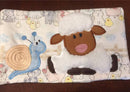 Baby pillow with Sheep and Snail 5x7 6x10 7x12 9.5x14 - Sweet Pea